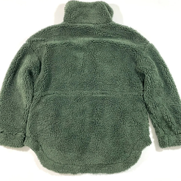Summersalt The High Pile Full-Zip Sherpa Jacket Green - Picture 2 of 10